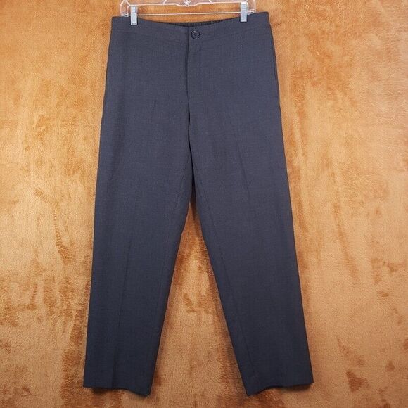 SANDRO Pants Womens Size 44 Gray Straight Leg Elastic Stretch Waist Trouser - Picture 1 of 10